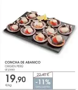 Supermercados Plaza Origen - concha de abanico oferta