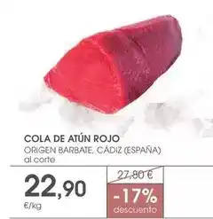 Supermercados Plaza Origen - cola de atún rojo oferta