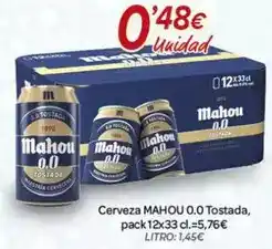 Alsara Supermercados Mahou - cerveza 0.0 tostada oferta
