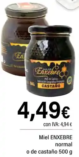 Cash Ifa ENXEBRE Miel normal o de castaño oferta