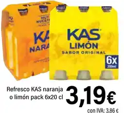 Cash Ifa KAS Refresco naranja o limón oferta