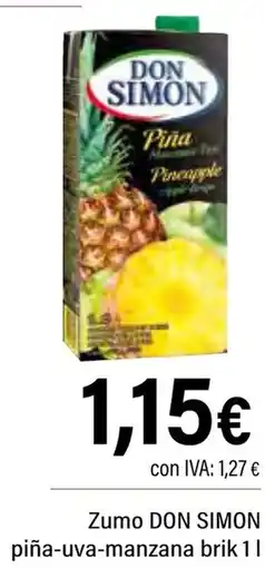 Cash Ifa DON SIMON Zumo piña-uva-manzana oferta