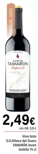 Cash Ifa TAMARÓN Vino tinto D.O.Ribera del Duero Joven oferta