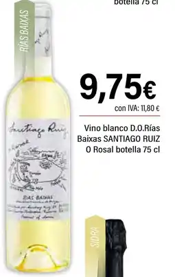 Cash Ifa SANTIAGO RUIZ Vino blanco D.O.Rías Baixas Rosal oferta