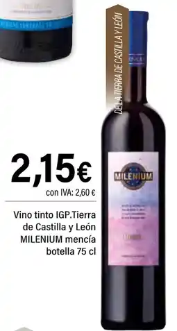 Cash Ifa MILENIUM Vino tinto IGP.Tierra de Castilla y León mencía oferta