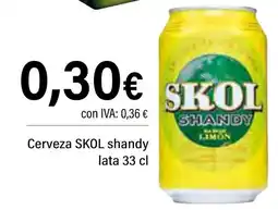 Cash Ifa SKOL Cerveza shandy oferta