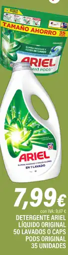 Cash Ifa ARIEL Detergente líquido original 50 lavados o caps pods original oferta