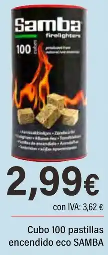 Cash Ifa SAMBA Cubo 100 pastillas encendido eco oferta
