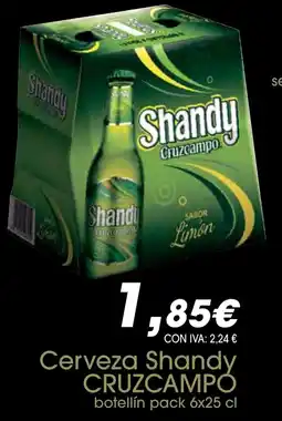Cash Ifa CRUZCAMPÓ Cerveza Shandy botellín oferta
