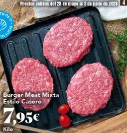 Gadis Burger Meat Mixta Estilo Casero oferta