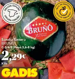 Gadis BRUÑO Sandia Entera oferta
