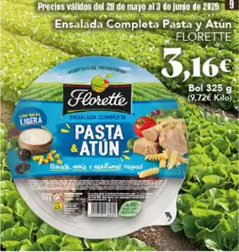 Gadis FLORETTE Ensalada Completa Pasta y Atún oferta