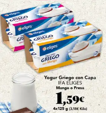 Gadis IFA ELIGES Yogur Griego con Capa oferta