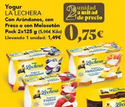 Gadis LA LECHERA Yogur Con Arándanos, con Fresa o con Melocotón oferta