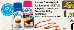 Gadis NESTLÉ Leche Condensada La Lechera Original o Desnatada Sirvefácil oferta