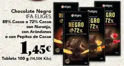 Gadis IFA ELIGES Chocolate Negro 85% Cacao o 72% Cacao con Naranja, con Arándanos o con Pepitas de Cacao oferta
