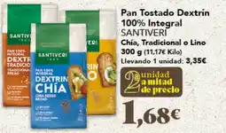 Gadis SANTIVERI Pan Tostado Dextrín 100% Integral Chía, Tradicional o Lino oferta