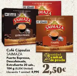 Gadis SAIMAZA Café Cápsulas Fuerte Espresso, Descafeinado, oferta
