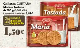 Gadis CUÉTARA Galletas María o Tostada oferta