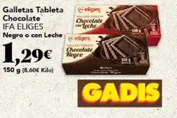 Gadis IFA ELIGES Galletas Tableta Chocolate Negro o con Leche oferta