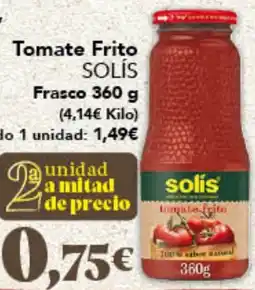 Gadis SOLÍS Tomate Frito Frasco oferta