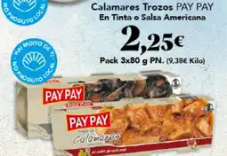 Gadis PAY PAY Calamares Trozos En Tinta o Salsa Americana oferta