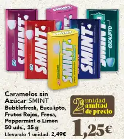 Gadis SMINT Caramelos sin Azúcar Bubblefresh, Eucalipto, Frutos Rojos, Fresa, Peppermint o Limón oferta