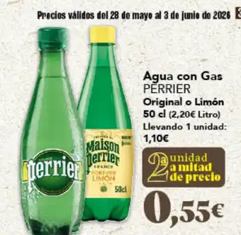 Gadis PERRIER Agua con Gas Original o Limón oferta