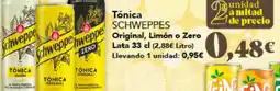 Gadis SCHWEPPES Tónica Original, Limón o Zero oferta