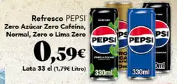 Gadis PEPSI Refresco Zero Azúcar Zero Cafeína, Normal, Zero o Lima Zero oferta