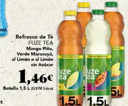 Gadis FUZE TEA Refresco de Té Mango Piña, Verde Maracuyá, al Limón o al Limón sin Azúcar oferta