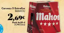 Gadis MAHOU Cerveza 5 Estrellas oferta
