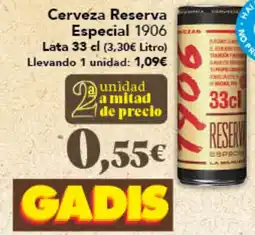 Gadis 1906 Cerveza Reserva Especial oferta