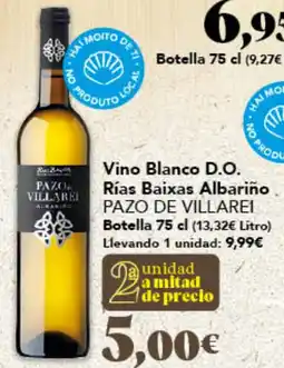 Gadis PAZO DE VILLAREI Vino Blanco D.O. Rías Baixas Albariño oferta