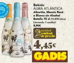 Gadis ALMA ATLÁNTICA Bebida Albariño, Mencía Rosé o Blanca sin Alcohol oferta