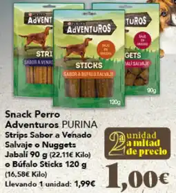 Gadis PURINA Snack Perro Adventuros Strip: Sabor a Venado Salvaje o Nuggets oferta
