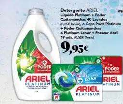 Gadis ARIEL Detergente Líquido Platinum + Poder Quitamanchas o Pod: Platinum + Poder Quitamanchaso platinum lenor + frescor abril oferta