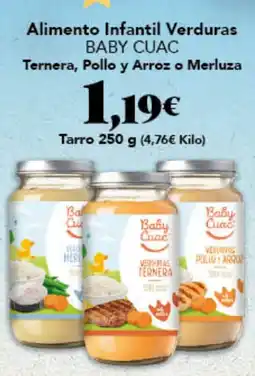 Gadis BABY CUAC Alimento Infantil Verduras Ternera, Pollo y Arroz o Merluza oferta