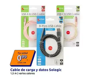 Action SOLOGIC Cable de carga y datos oferta
