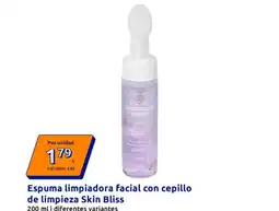 Action Espuma limpiadora facial con cepillo de limpieza Skin Bliss oferta