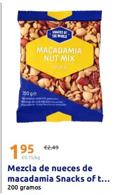 Action SNACKS OF THE WORLD Mezcla de nueces de macadamia oferta