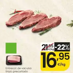 Eroski Entrecot de vacuno trozo precortado oferta