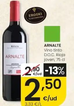 Eroski ARNALTE Vino tinto D.O.C. Rioja joven oferta