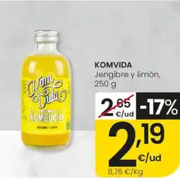 Eroski KOMVIDA Jengibre y limón oferta