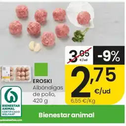 Eroski EROSKI Albóndigas de pollo oferta