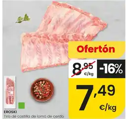 Eroski EROSKI Tira de costilla de lomo de cerdo oferta