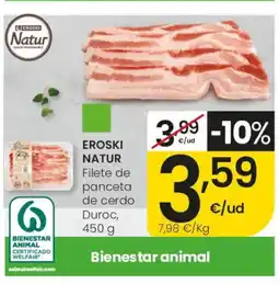 Eroski EROSKI NATUR Filete de panceta de cerdo Duroc oferta