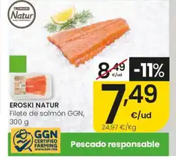 Eroski EROSKI NATUR Filete de salmón GGN oferta