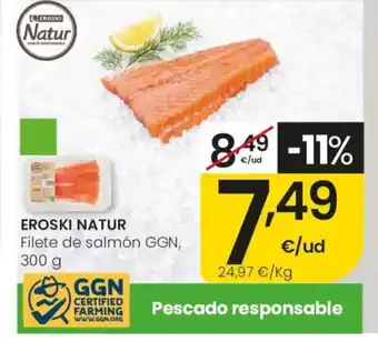 Eroski EROSKI NATUR Filete de salmón GGN oferta