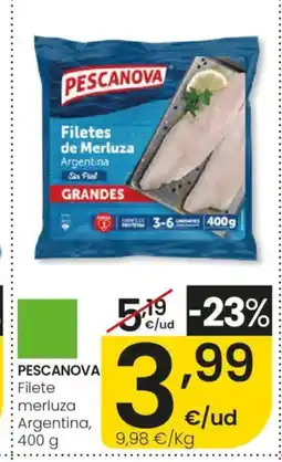 Eroski PESCANOVA Filete merluza Argentina oferta